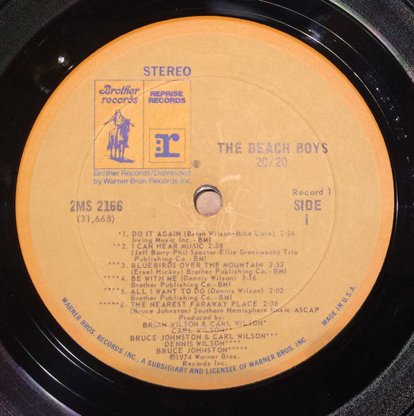 The Beach Boys : Wild Honey & 20/20 (2xLP, Album, Comp, Ter)
