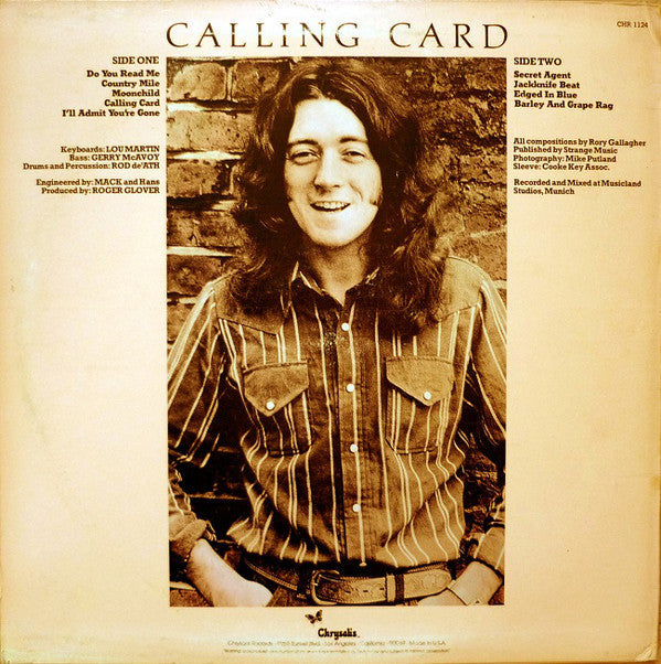 Rory Gallagher : Calling Card (LP, Album, Ter)