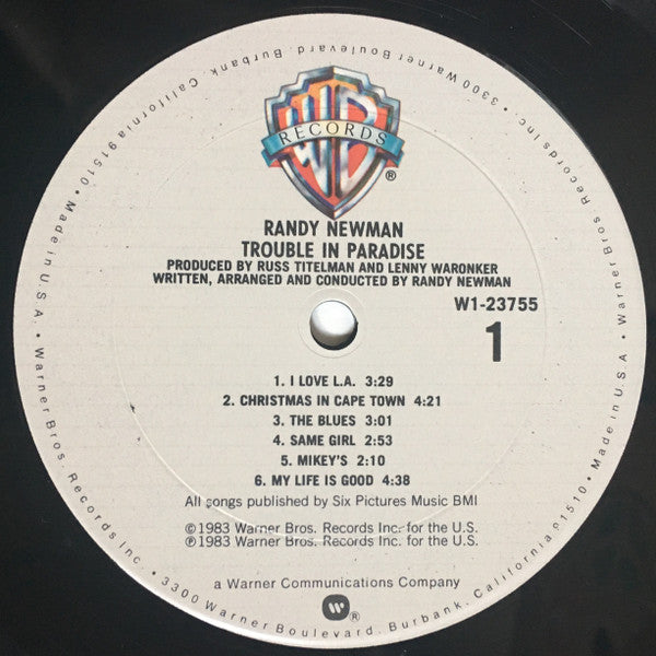 Randy Newman : Trouble In Paradise (LP, Album)