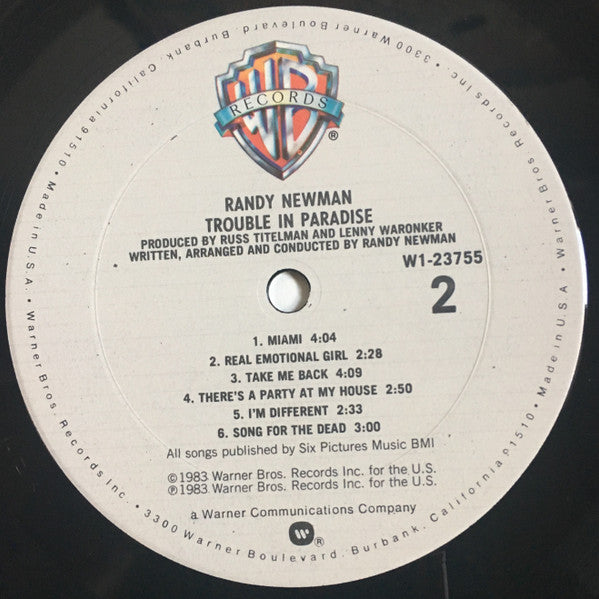 Randy Newman : Trouble In Paradise (LP, Album)