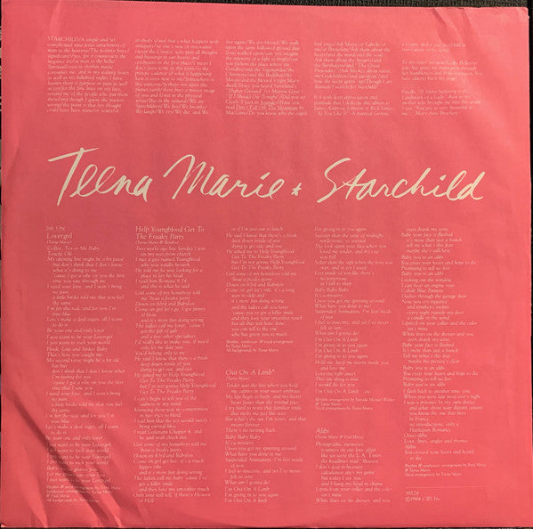 Teena Marie : Starchild (LP, Album, Pit)