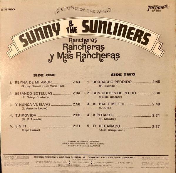 Sunny & The Sunliners : Rancheras (LP)