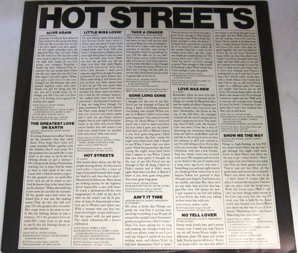 Chicago (2) : Hot Streets (LP, Album, Gat)