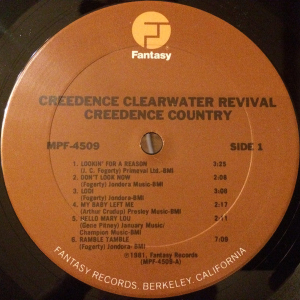 Creedence Clearwater Revival : Creedence Country (LP, Comp, Club, CRC)