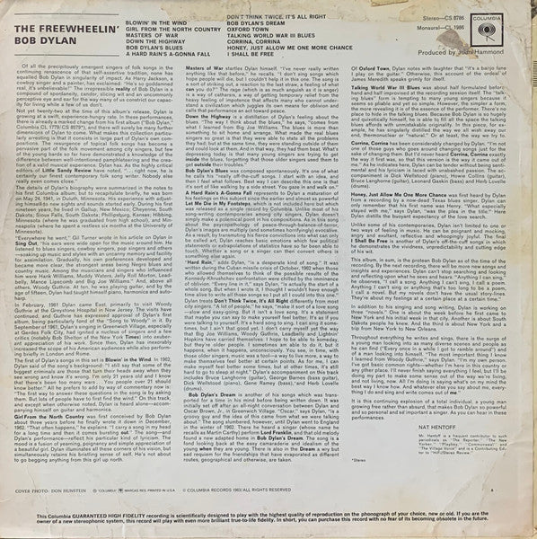 Bob Dylan : The Freewheelin' Bob Dylan (LP, Album, Mono, San)