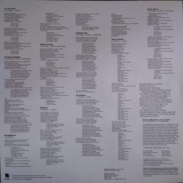 Metallica : Kill 'Em All (LP, Album, Ltd, RE, RM, Red)