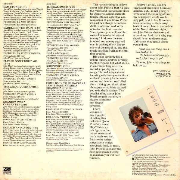John Prine : Prime Prine - The Best Of John Prine (LP, Comp, PR-)