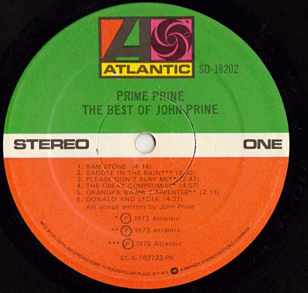 John Prine : Prime Prine - The Best Of John Prine (LP, Comp, PR-)