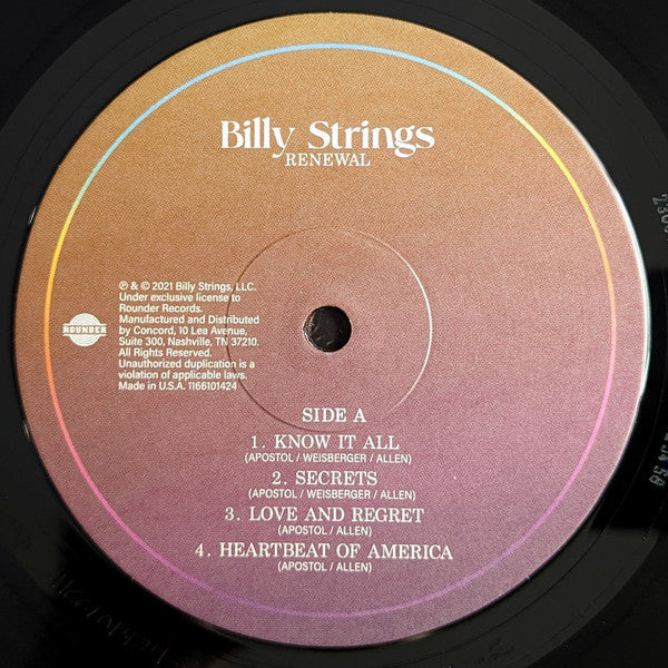 Billy Strings : Renewal (2xLP, Album)
