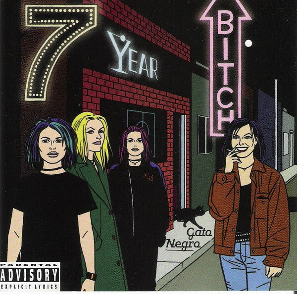 7 Year Bitch : Gato Negro (LP, Album, Gre)
