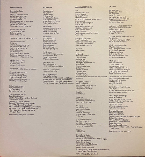 Steely Dan : Gaucho (LP, Album)