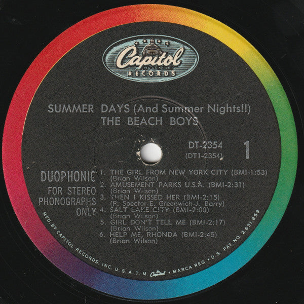 The Beach Boys : Summer Days (And Summer Nights!!) (LP, Album, Duo)