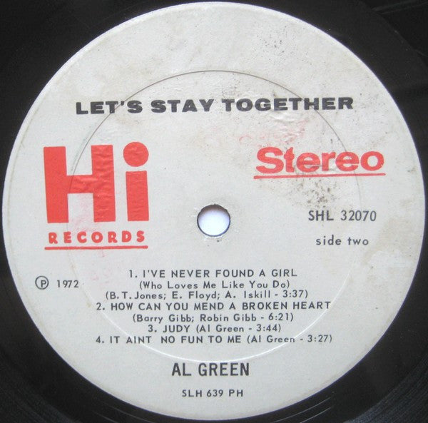 Al Green : Let's Stay Together (LP, Album, PH )