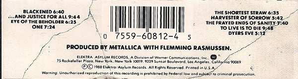 Metallica : ...And Justice For All (Cass, Album, Dol)