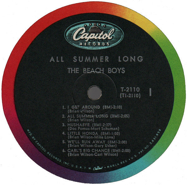 The Beach Boys : All Summer Long (LP, Album, Mono, Pin)