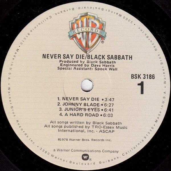 Black Sabbath : Never Say Die! (LP, Album)