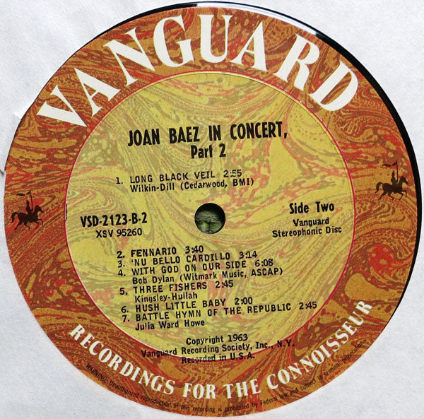 Joan Baez : Joan Baez In Concert Part 2  (LP, Album, RE)