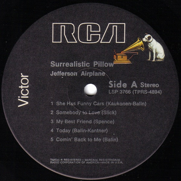Jefferson Airplane : Surrealistic Pillow (LP, Album, RP, Ind)
