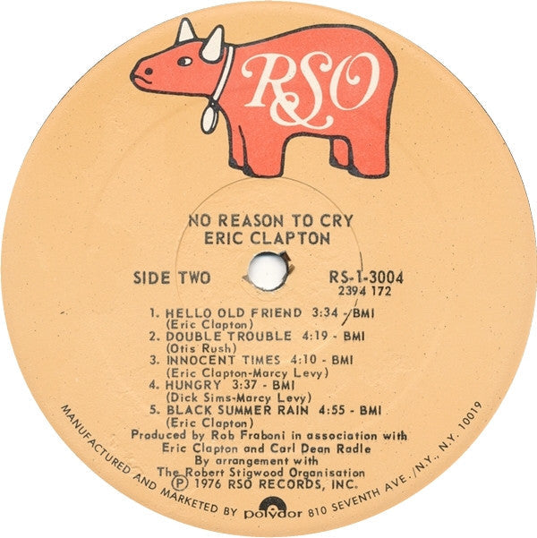 Eric Clapton : No Reason To Cry (LP, Album)