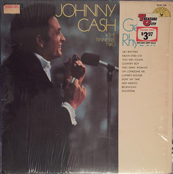Johnny Cash & The Tennessee Two : Get Rhythm (LP, Comp, RE, Ter)