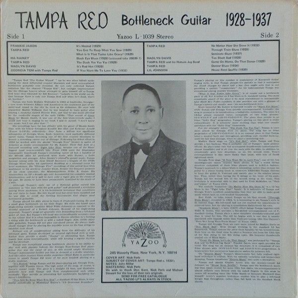 Tampa Red : Bottleneck Guitar (1928-1937) (LP, Comp)