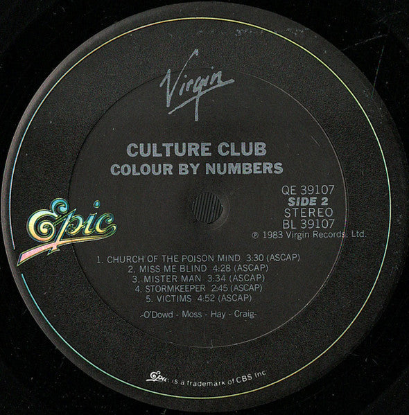 Culture Club : Colour By Numbers (LP, Album, Bla)
