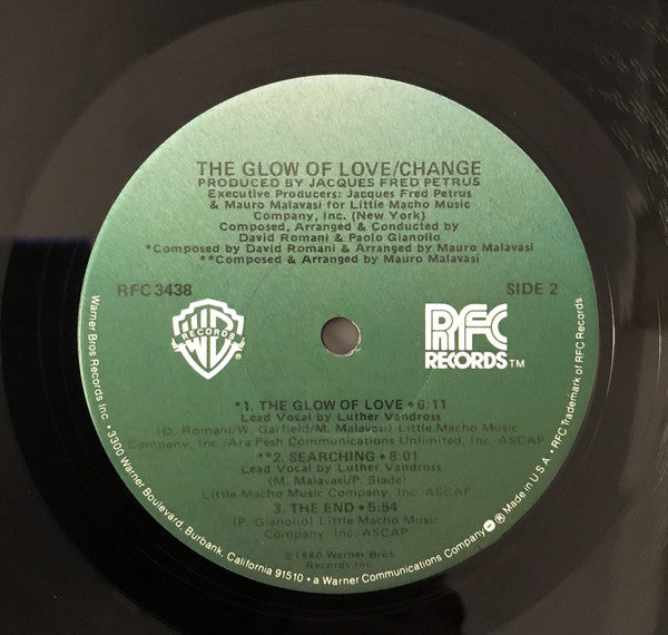 Change : The Glow Of Love (LP, Album, Jac)